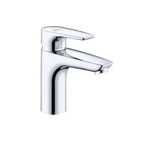 Waschtischarmatur von Kludi mit schimmernder Chrom-Oberfläche und einem Hebel zur Wasserregulierung. Ideal für moderne Badezimmergestaltung.